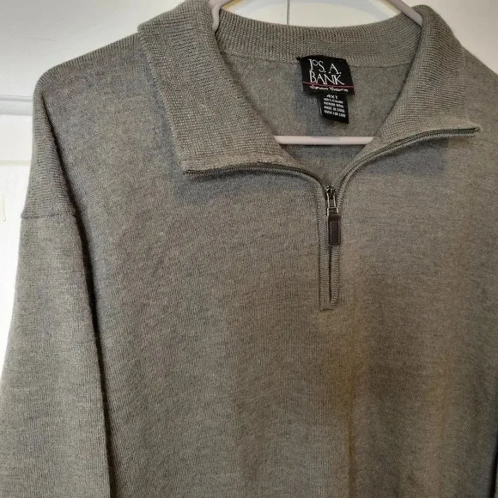 Olive Green 100% Italian Sheep Wool Sweater, Sz M - Picture 3 of 15